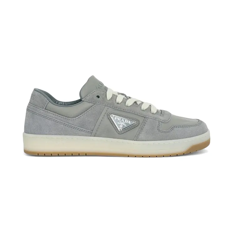Prada Downtown Low Top Re-nylon and Suede Sneakers Gray (2EE364_D7R_F0CUP)