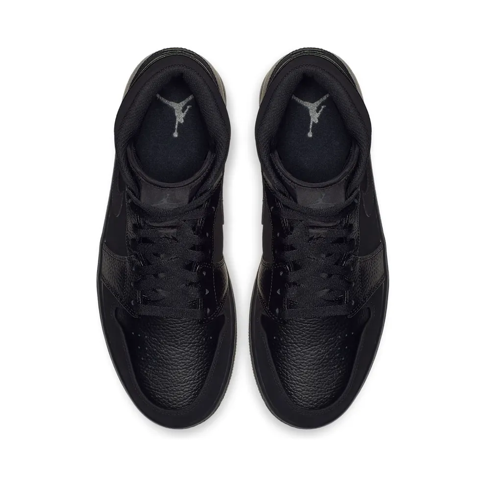 Jordan 1 Mid Black Dark Smoke Grey Black/Dark Smoke Grey-Black (554724-064)