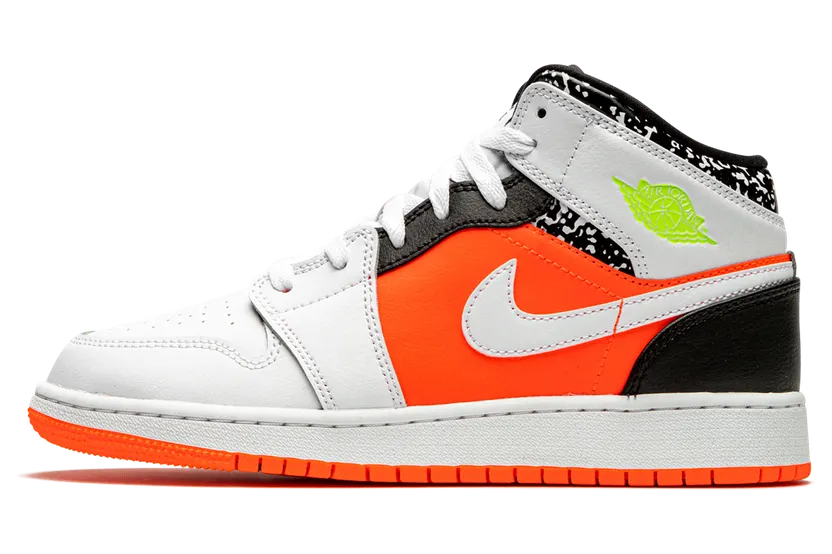 Air Jordan 1 Mid GS Composition Notebook (554725-870)