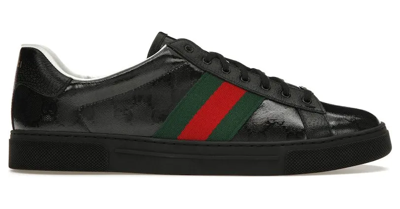 Gucci Ace GG Crystal Canvas Black (760775 FACRF 1163)