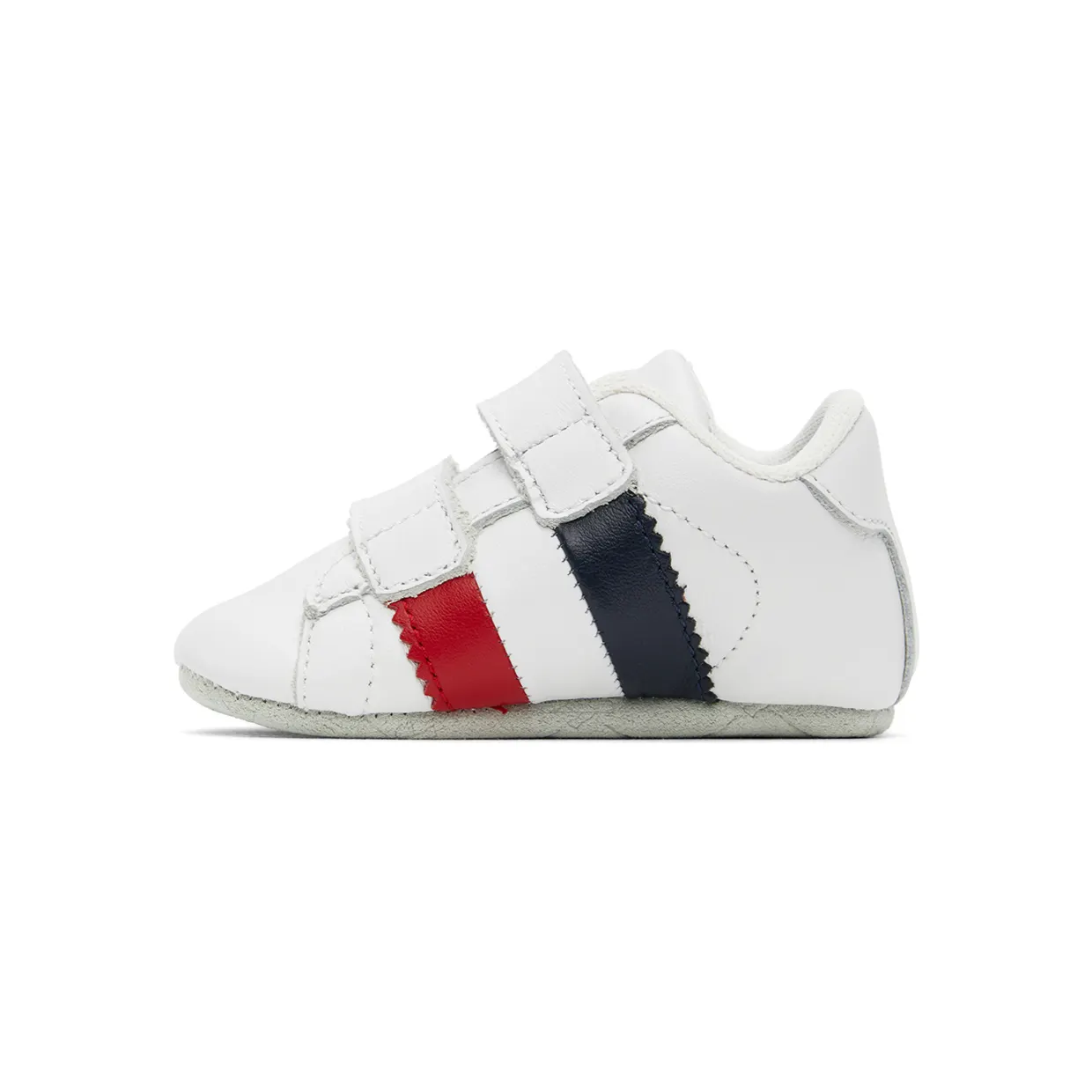 Moncler Enfant Baby White Stripe Sneakers (H19514M7000001AD1) (3)