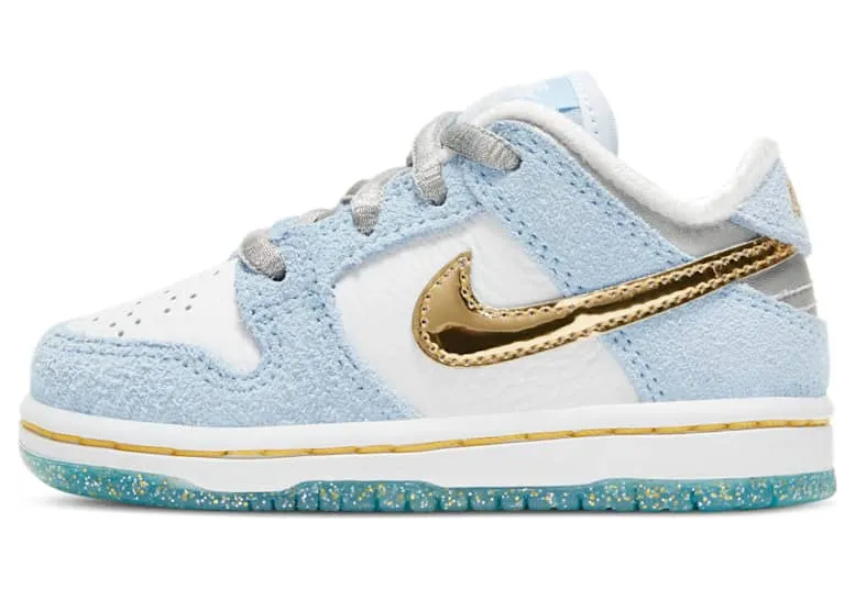 Nike Sean Cliver x Dunk Low SB TD ‘Holiday Special’ White/Psychic Blue/Metallic Gold (DJ2520-400)