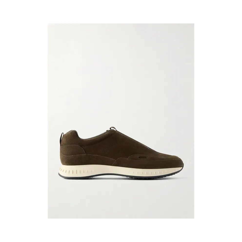 John Lobb Elastic Stream Suede Brown (AAD22JL)