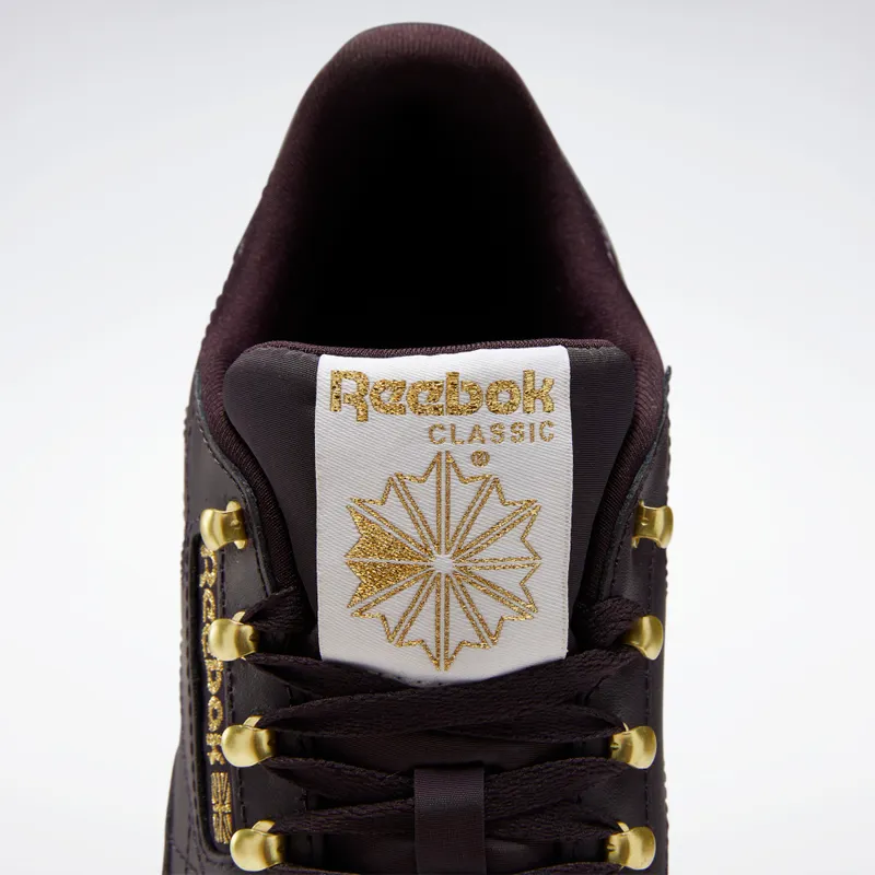 Reebok Classic Leather Shoes Midnight Shadow / Matte Gold / White