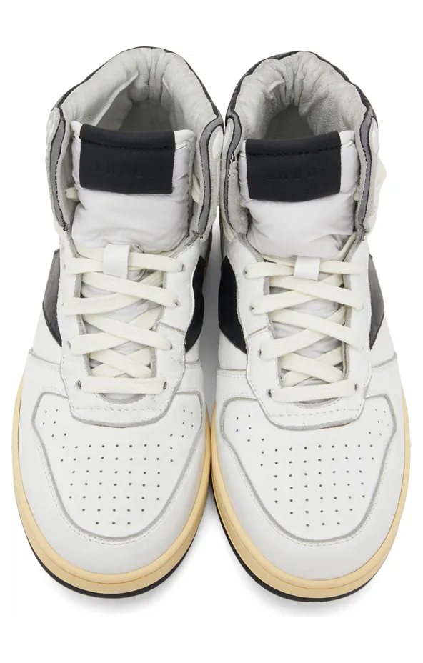 Rhude White & Black Rhecess Hi Sneakers (RHFW21FO24039128) (5)