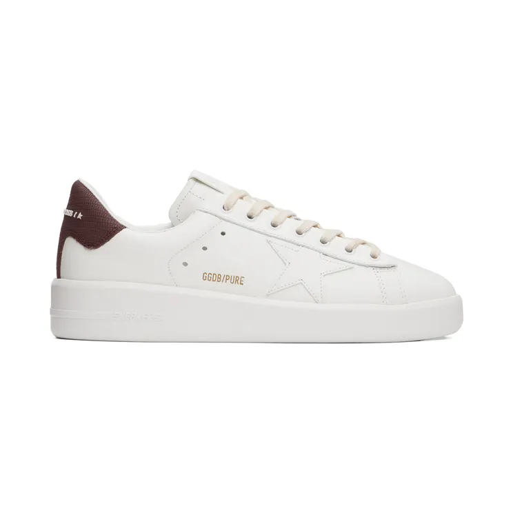 Golden Goose White & Burgundy Purestar Sneakers (GMF00197.F003251.10360)