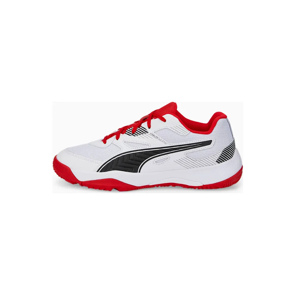 Puma Solarflash II Indoor Sports Shoes Youth White/Black/Red (106883-04)