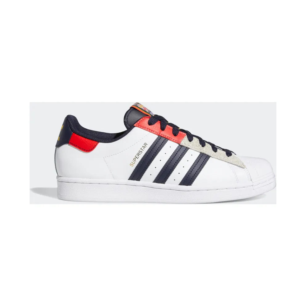adidas Superstar Schuh Cloud White / Legend Ink / Red (H05250)