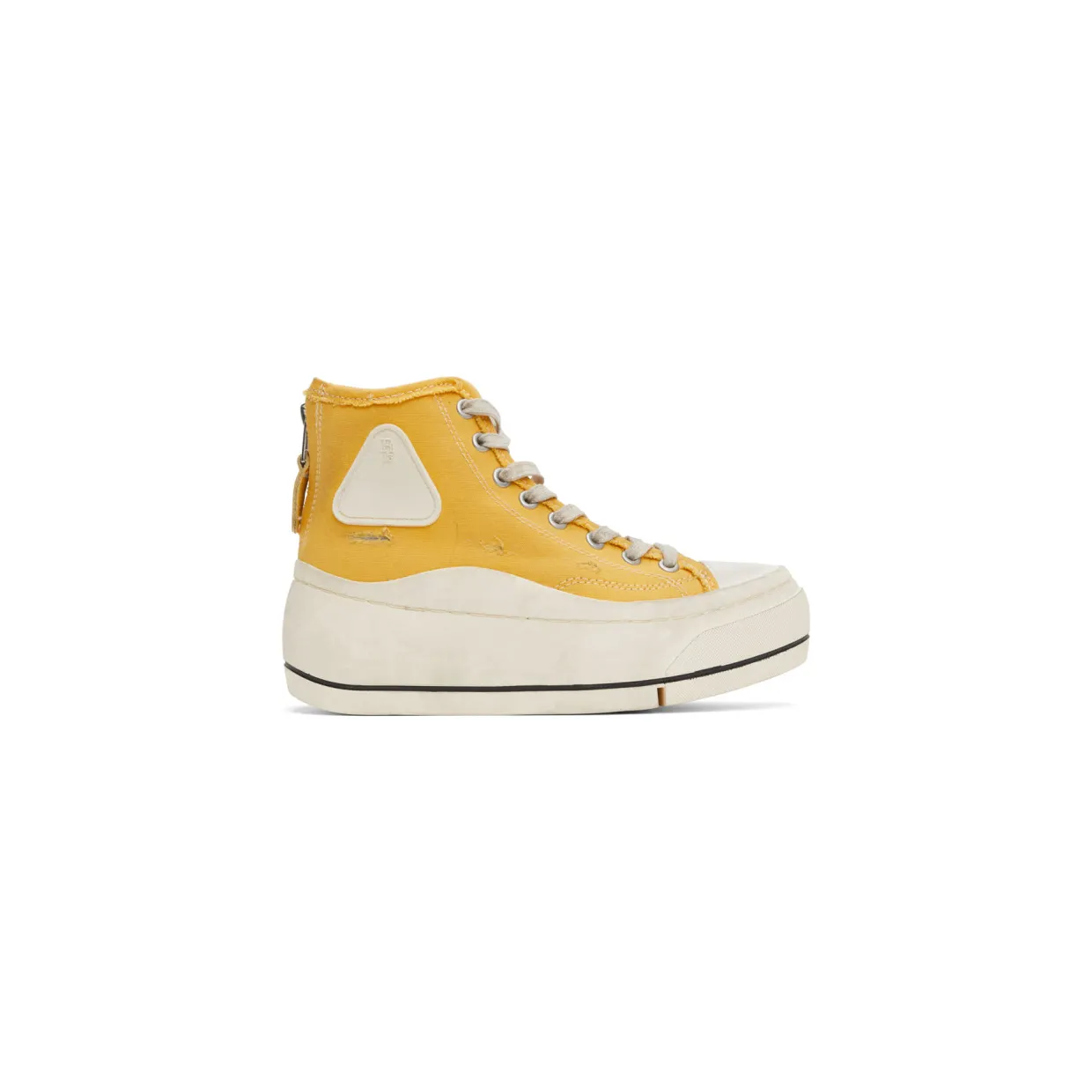 R13 Yellow Distressed High-Top Sneakers (R13S5029-004)