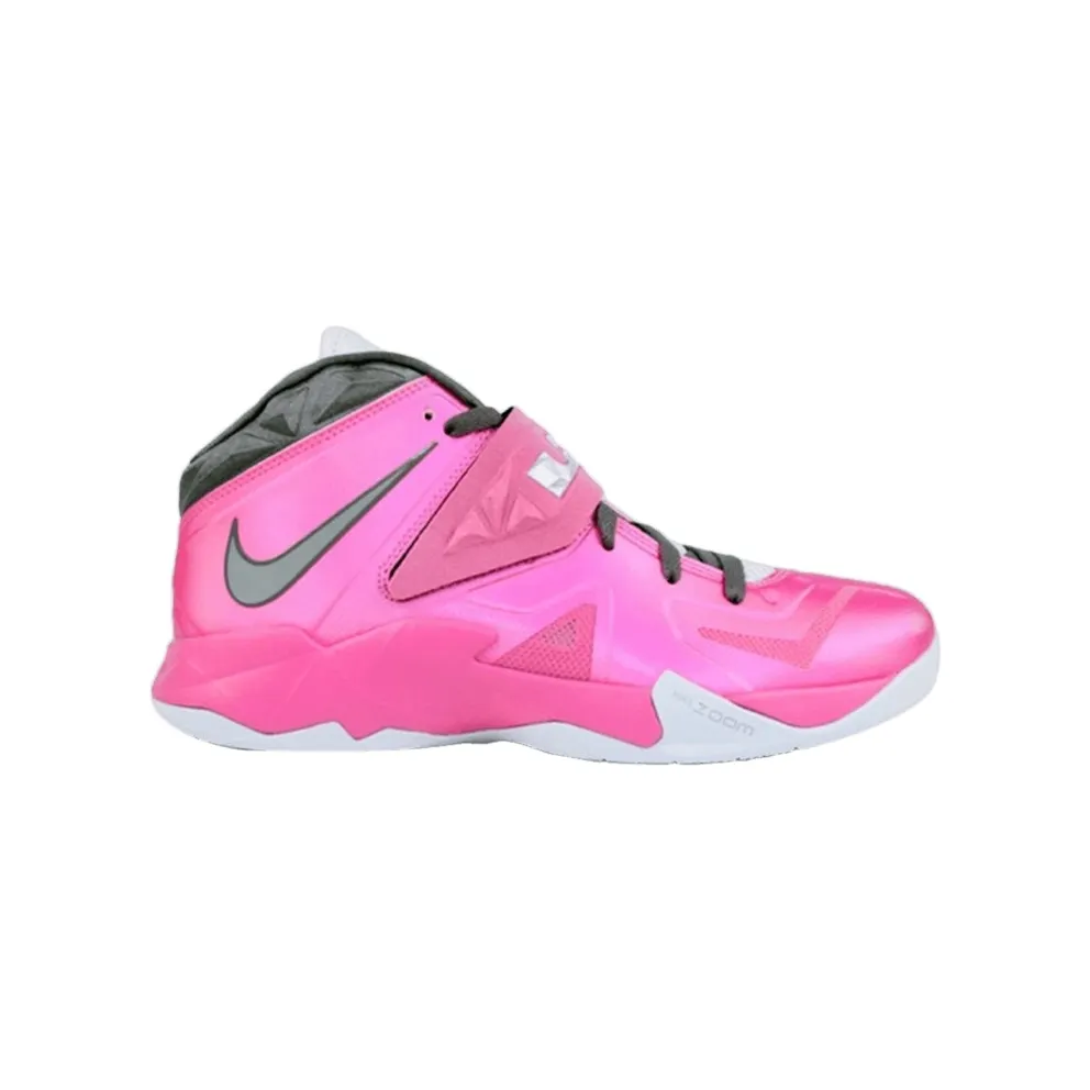 LeBron Soldier 7 “Think Pink” Pinkfire/Metallic Silver-Dark Grey (599264-600)