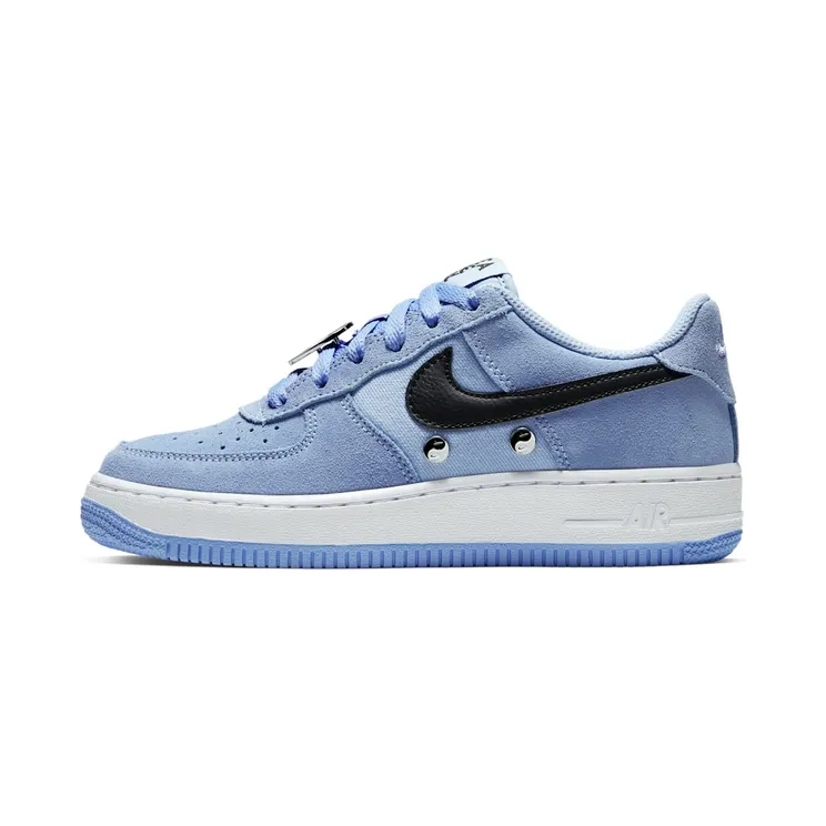 Nike Air Force 1 Low Have a Nike Day Indigo Fog (GS) “Aluminium / White / Black” (BQ8273-400)