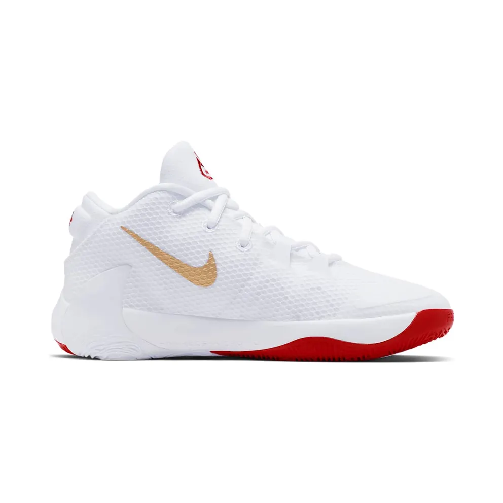 Nike Zoom Freak 1 Roses (GS) White/Metallic Gold-University Red (BQ5633-100)