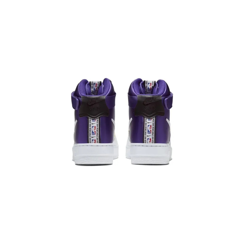 Nike Air Force 1 ’07 LV8 High NBA Lakers White/Yellow/Purple (BQ4591-101)