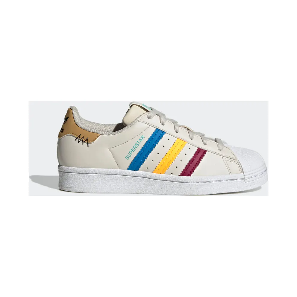 adidas Superstar Schuh Aluminium / Legacy Burgundy / Flash Orange (GY7236)
