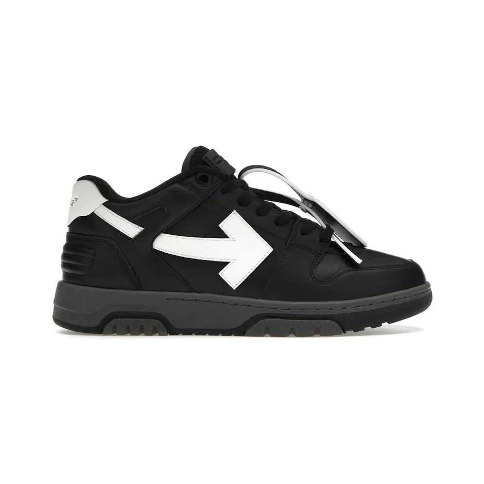 OFF-WHITE Out Of Office OOO Low Tops Black Grey White FW23 (OMIA189C99LEA0061001)