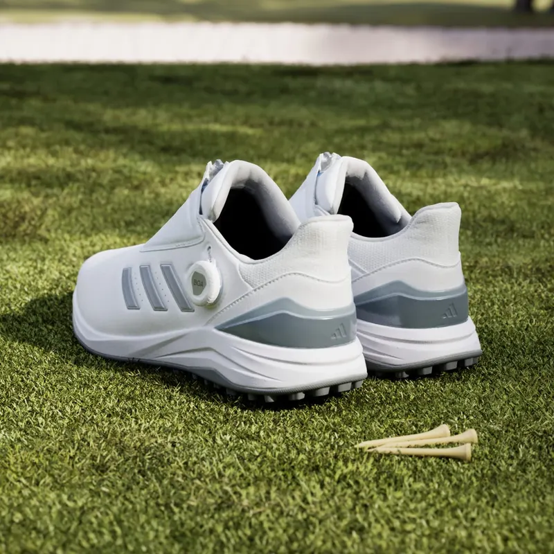 adidas Solarmotion BOA 24 Spikeless Golf Cloud White Silver Metallic Blue Burst (IF0284)