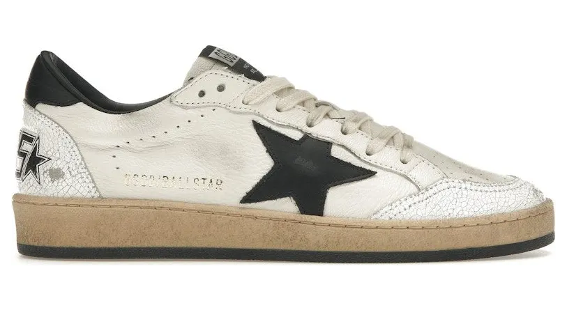 Golden Goose Ball-Star Low White Nappa Black Star (GMF00117F00377110283)