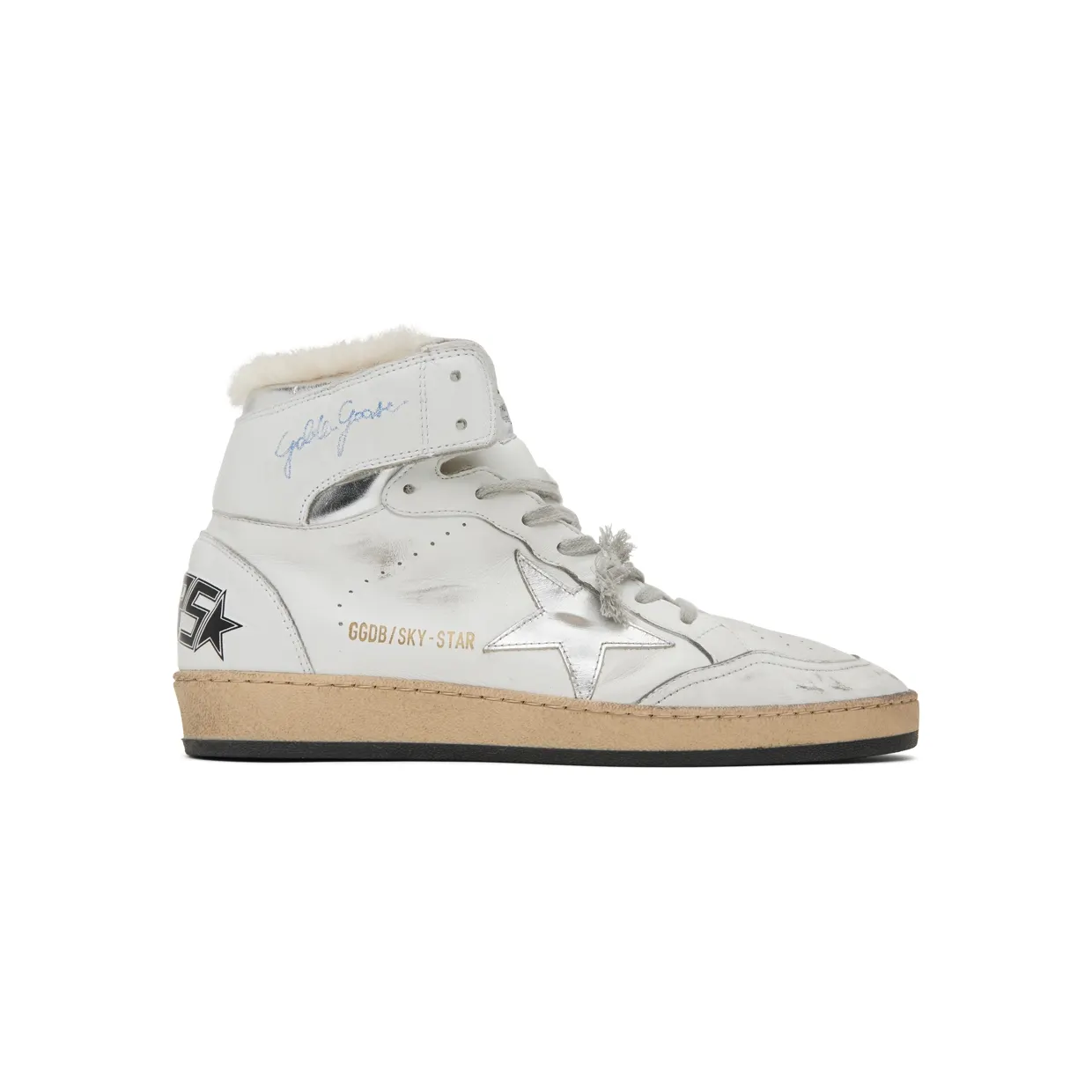 Golden Goose White Sky-Star High-Top Sneakers (GMF00230.F002194.80185)