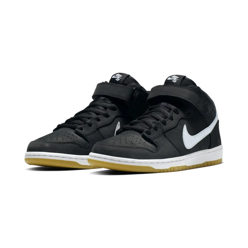 Nike SB Dunk Mid Orange Label Black/White-Black-Gum Light Brown (CD6754-001)