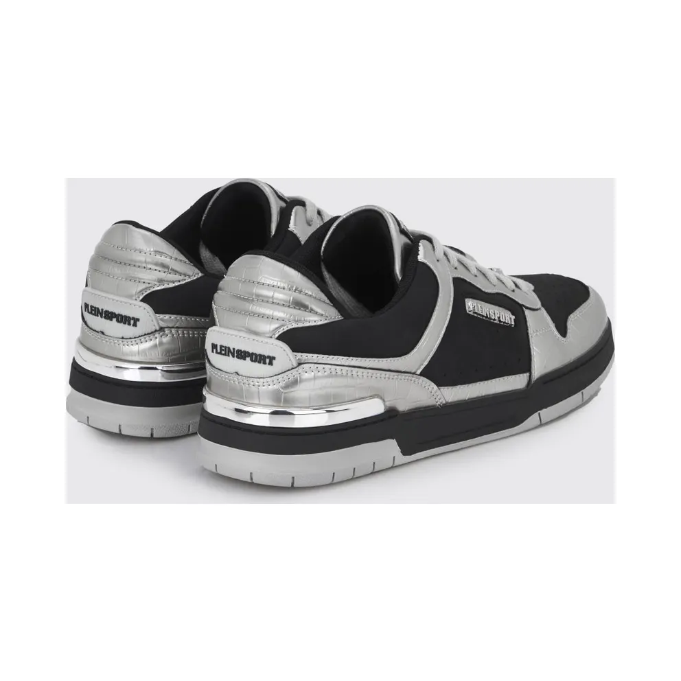 Plein Sport Suede And Crocodile Print Leather Black 1 (FAESUSC0795STE003N0270)