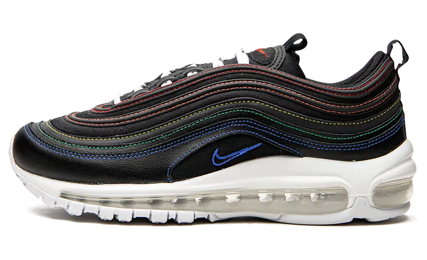 Nike Air Max 97 Black Rainbow Stitching (W) (DJ5999-001)