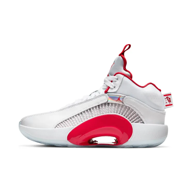 Jordan XXXV “White / Metallic Silver / Fire Red” (CQ9433-100)