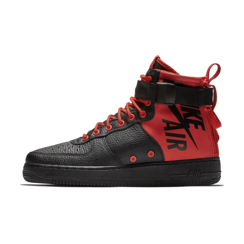 Nike SF Air Force 1 Mid Habanero Red Black Habanero Red/Habanero Red-Black (917753-601)