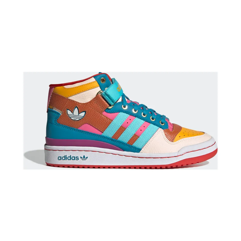 adidas Forum Mid Schuh Team Colleg Gold / Pulse Aqua / Pink Tint (GV7673)