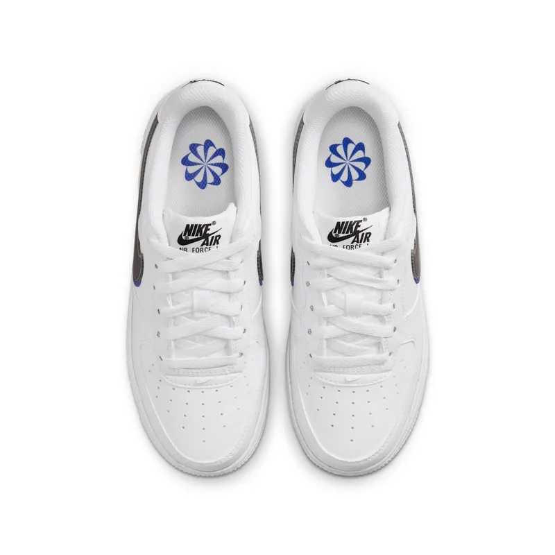 Nike Air Force 1 Low Impact Next Nature Double Swoosh White Black Blue (FD0688-100)