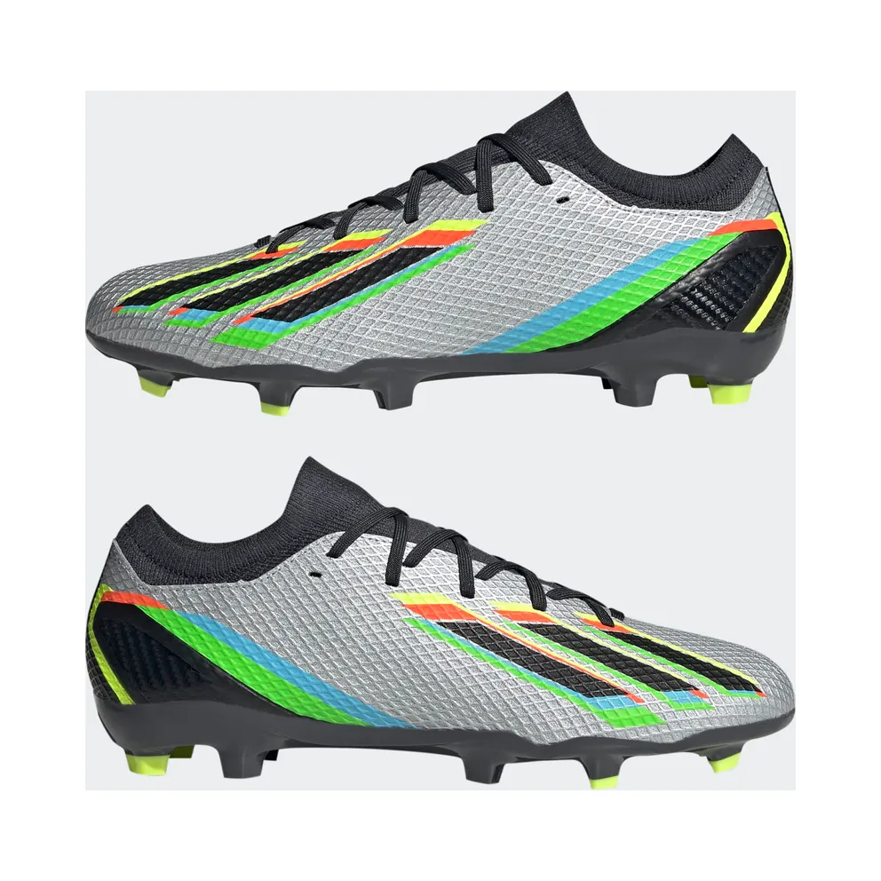 adidas X Speedportal.3 Firm Ground Football Boots Silver Metallic / Core Black / Solar Yellow (GW8454)