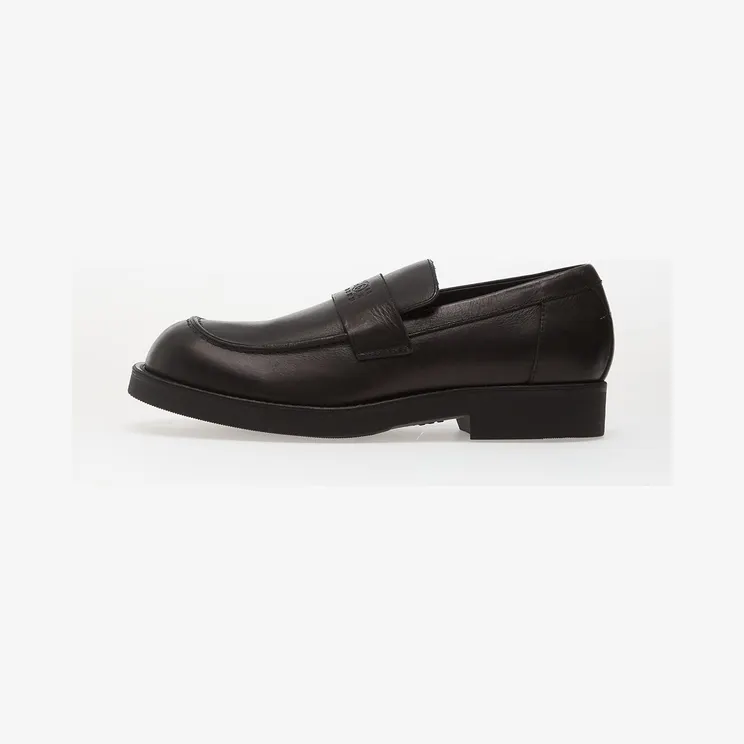 MM6 MAISON MARGIELA_Black calfskin biker loafers_Black_45 SH1WR0006P7431T8013