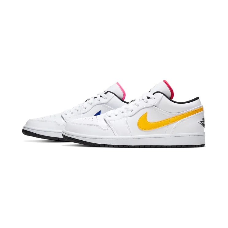 Air Jordan 1 Low ‘Multi-Color Swoosh’ White/Multi-Color/Black (CW7009-100)