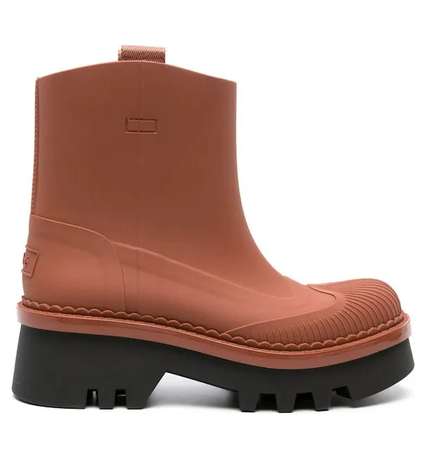 Chloe Raina 55mm Slip-On Boots Brown Black (CHC23A904FP-26K)