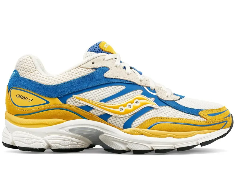 Saucony ProGrid Omni 9 Premium Cream Yellow Royal Blue (S70740-3)