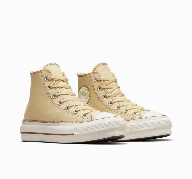 Converse Chuck Taylor All Star Lift Platform Contrast Stitching Open Sesame/egret/clay Pot