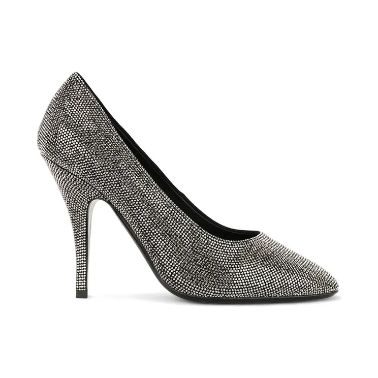 Ferragamo Crystal-Embellished Pumps Gray (01Q853726461)