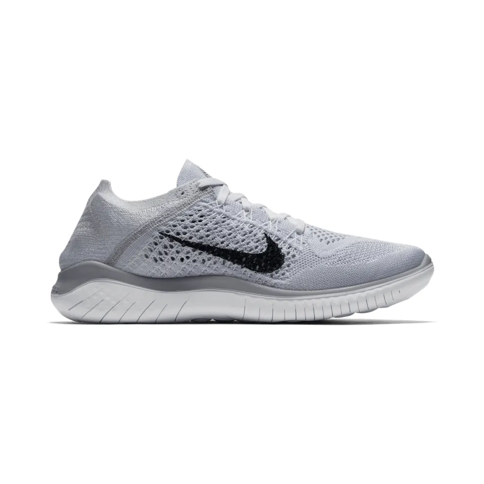 Nike Free RN Flyknit 2018 White Pure Platinum (W) White/Black-Pure Platinum (942839-100)