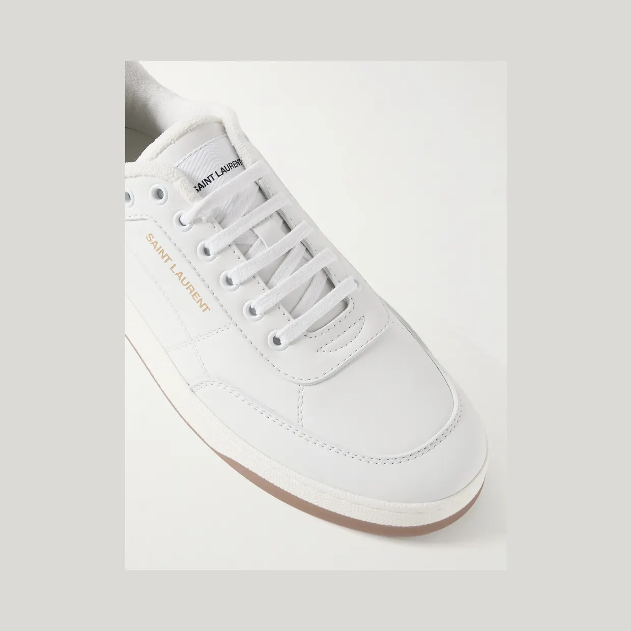 Saint Laurent SL/61 Leather Sneakers White (81947600NI0) (5)