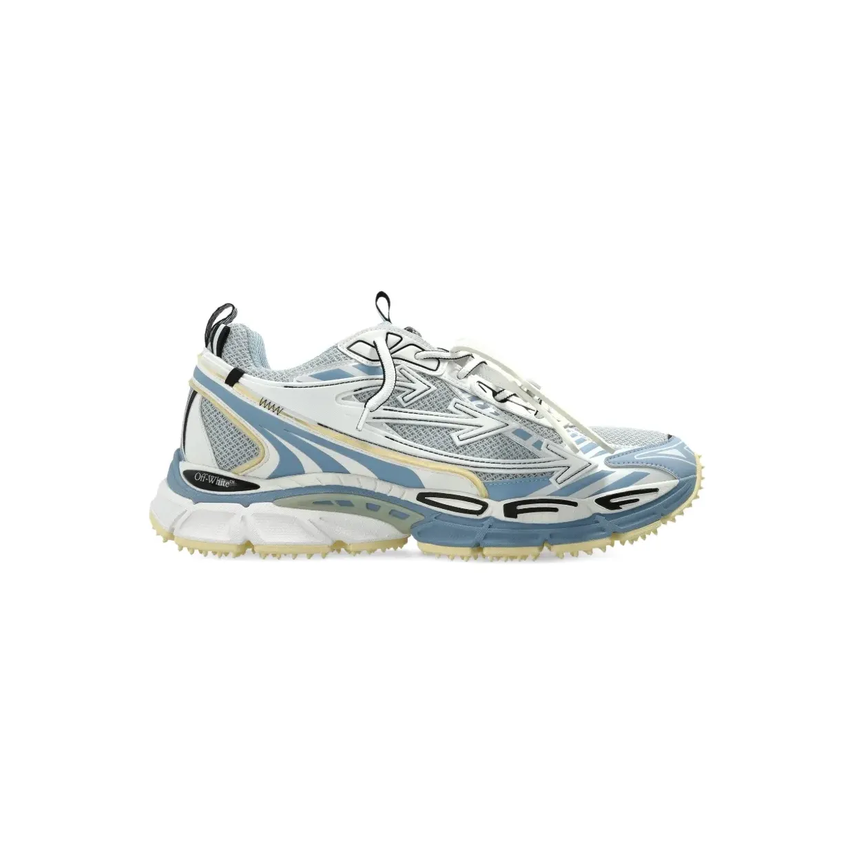 Off-White Be Right Back met pijlpatroon “Blue” (OMIA295S26FAB001154C)