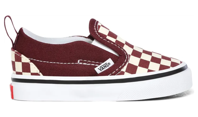 VANS Checkerboard Slip-on V Schoenen Voor Peuters (Rood)
