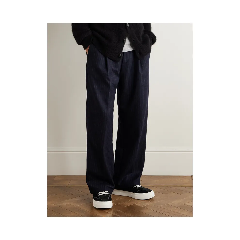 Omni Dellow Leather-Trimmed Distressed Drill Black (OM01012)