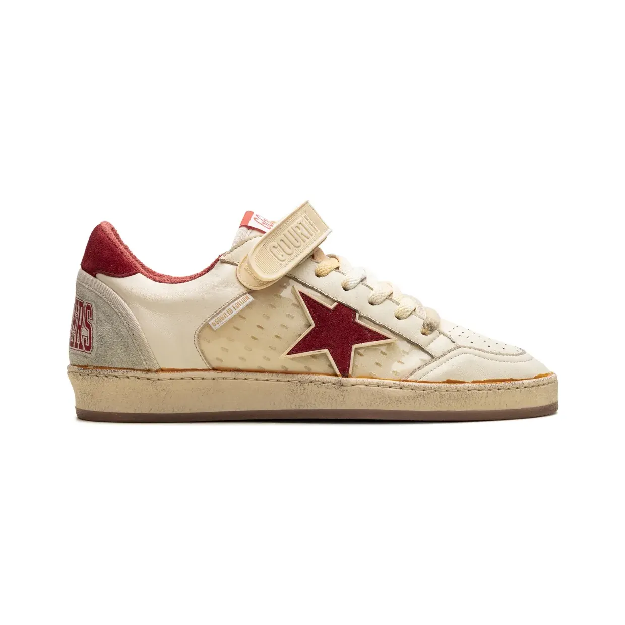 Golden Goose Ballstar mit Wildlederstern Nude (GMF00554F005681)