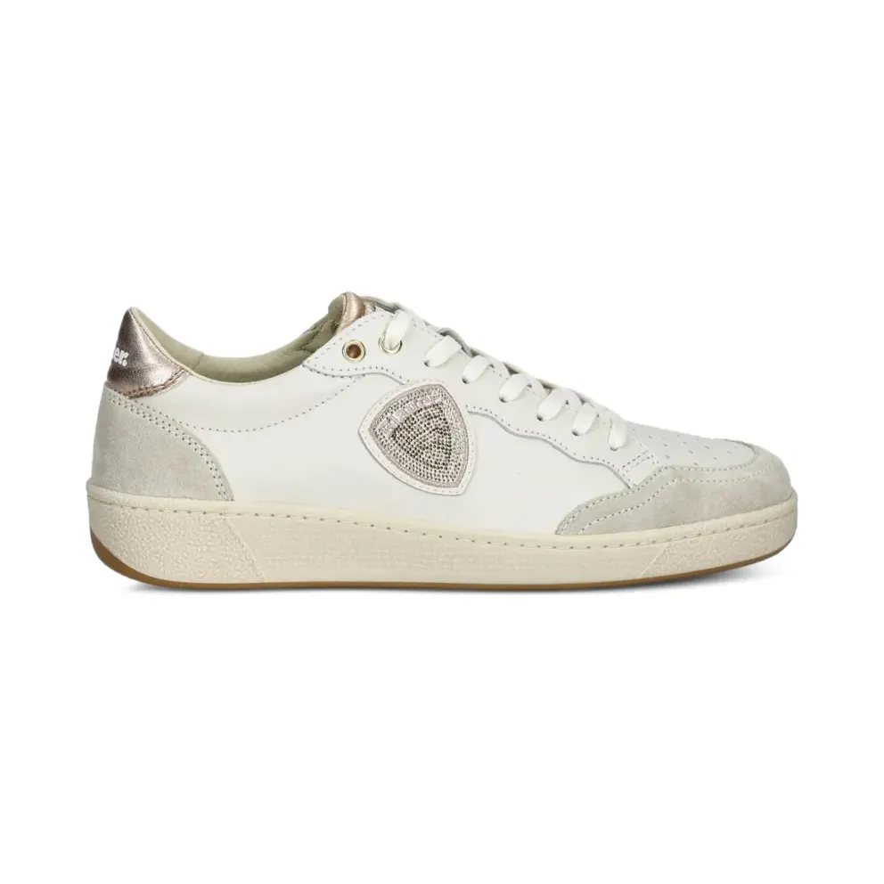 Blauer Geperforeerde verfraaid with kristallen – White (S5OLYMPIA11DIV)