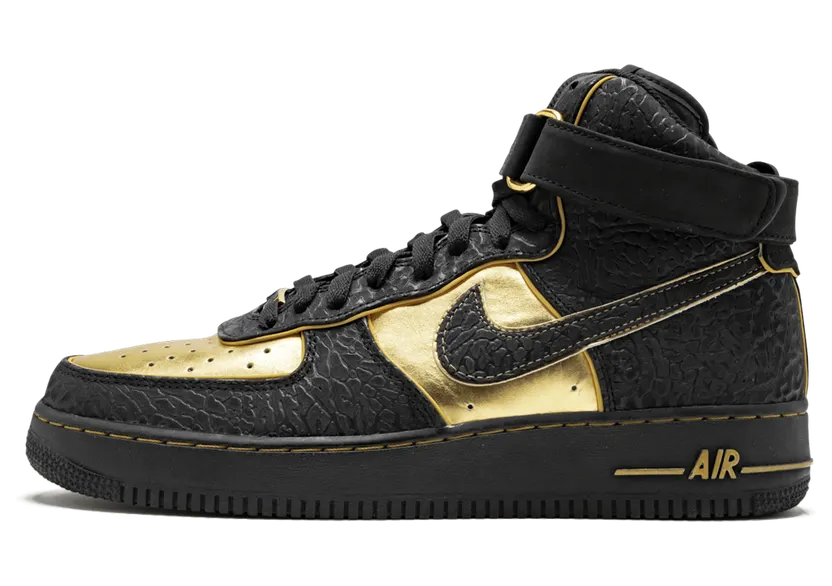 Nike Air Force 1 Hi Supreme ‘Nitro Microphone Underground’ Black/Black-Metallic Gold (345189-002)
