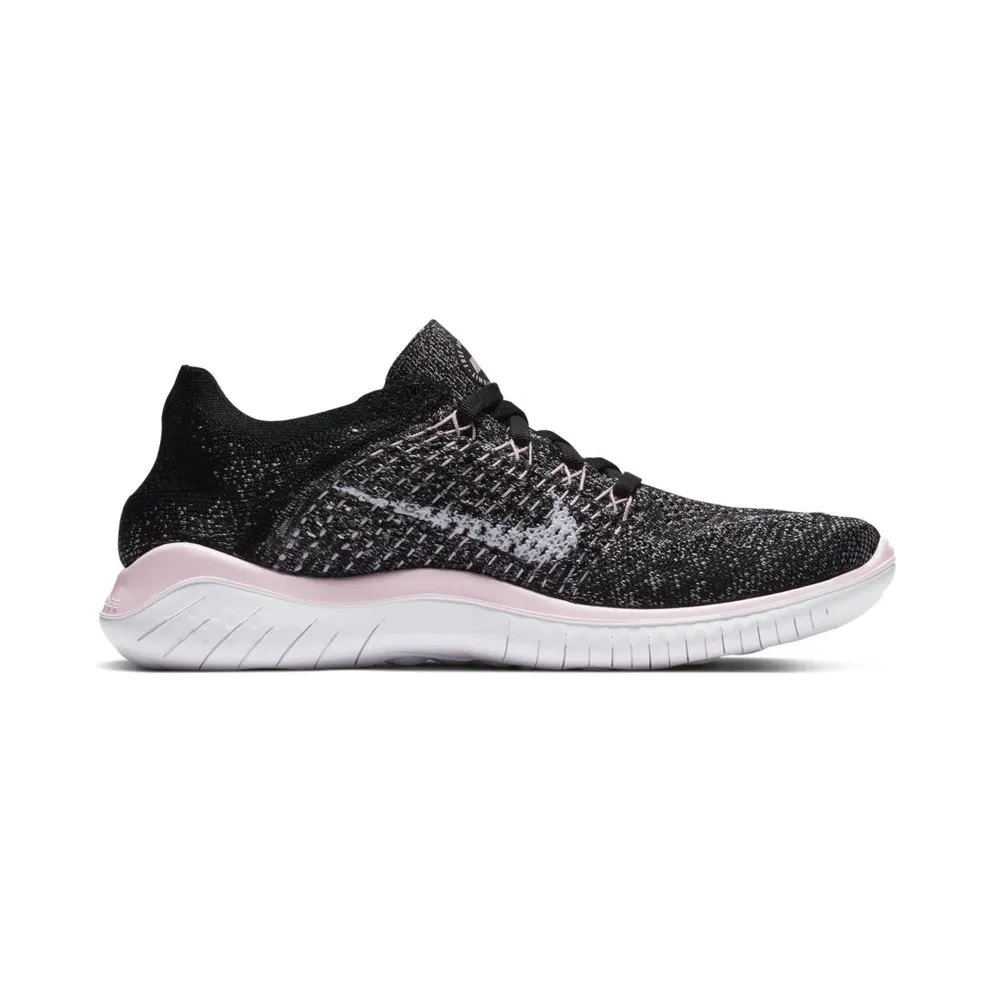 Nike Free RN Flyknit 2018 Black Pink Foam (W) Black/Pink Foam-White (942839-007)