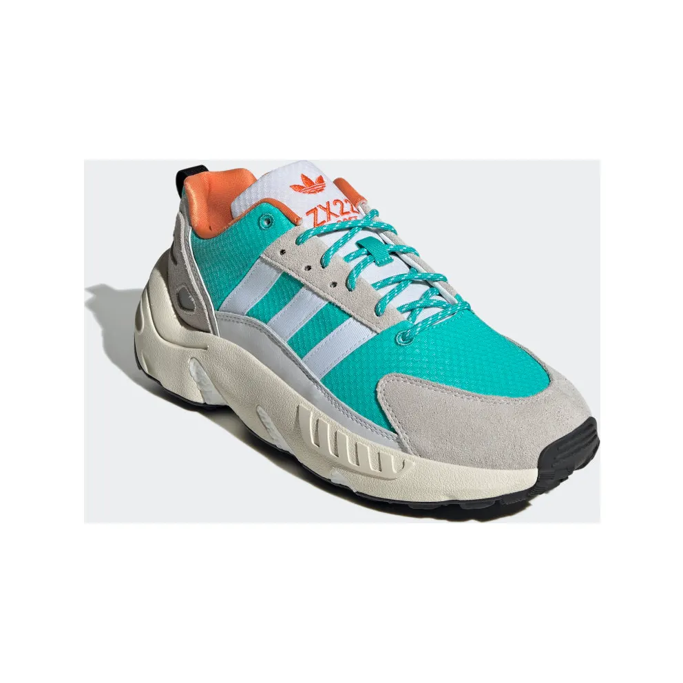 Adidas ZX 22 BOOST Cloud White / Semi Mint Rush / Semi Solar Orange (GY6693)