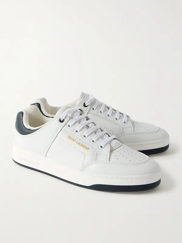Saint Laurent SL/61 Perforated Leather Sneakers White (79990104GAC) (4)