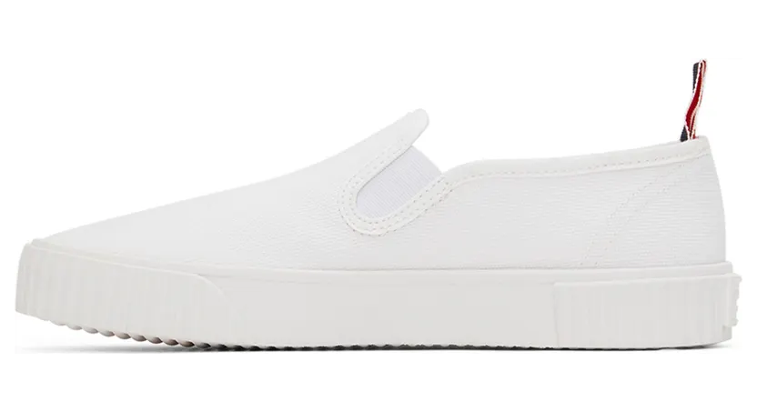Thom Browne White Slip-On Heritage Sneakers (FFF074A-01588) (3)