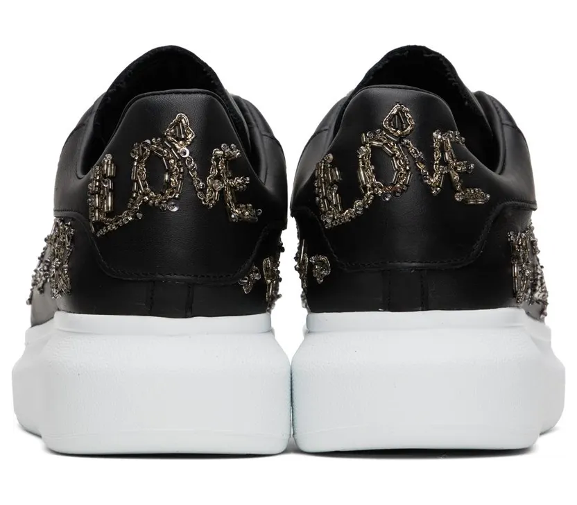 Alexander McQueen Black Tree Graffiti 1081 BLACK/SILVER (711146WICEA) (2)