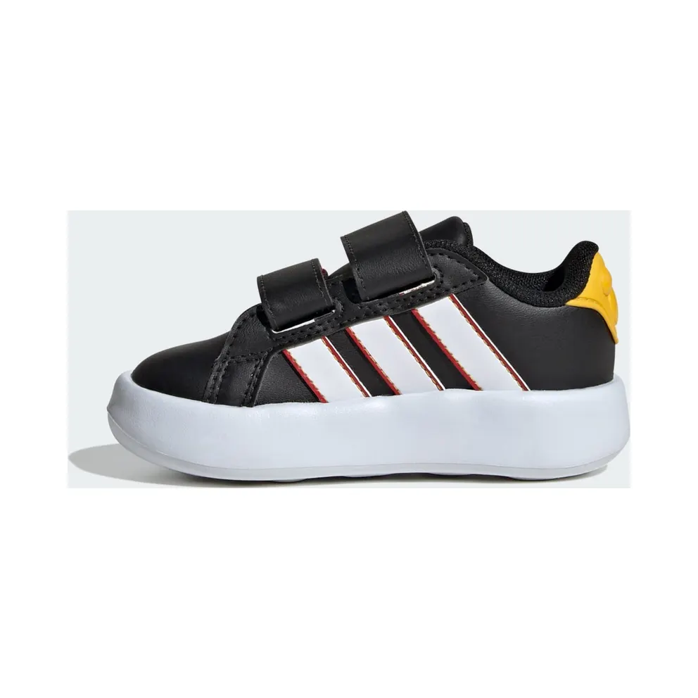 adidas X Disney Mickey Mouse Grand Court Shoes Kids “Core Black / Cloud White / Collegiate Red” (JQ8071)
